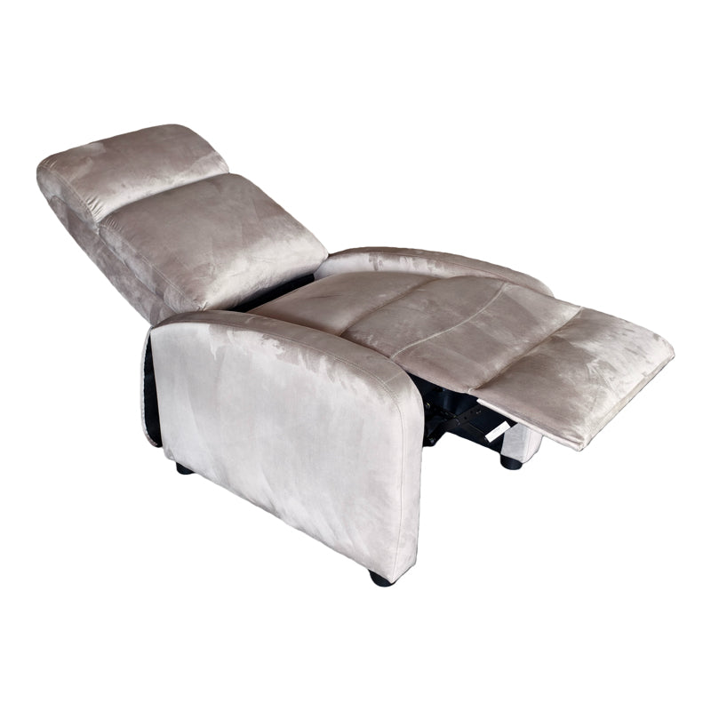 Πολυθρόνα relax Norva pakoworld βελούδο σε γκρι απόχρωση 68.5x86x100εκ - Hippiehome.gr