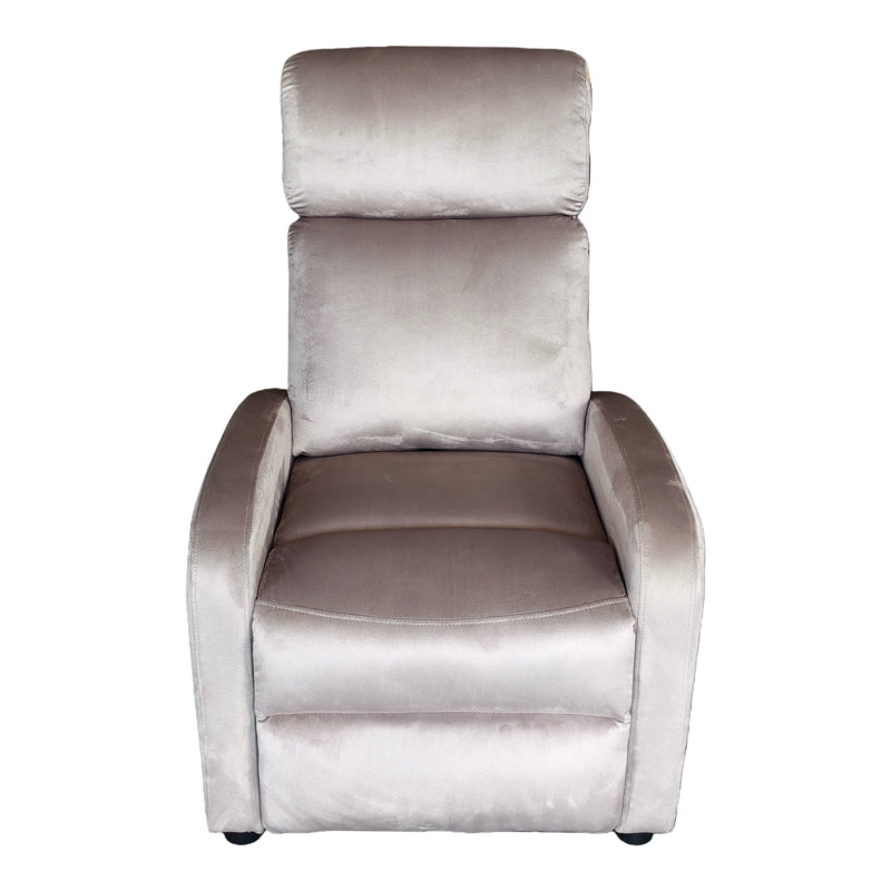 Πολυθρόνα relax Norva pakoworld βελούδο σε γκρι απόχρωση 68.5x86x100εκ - Hippiehome.gr