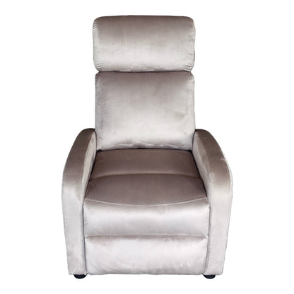 Πολυθρόνα relax Norva pakoworld βελούδο σε γκρι απόχρωση 68.5x86x100εκ - Hippiehome.gr
