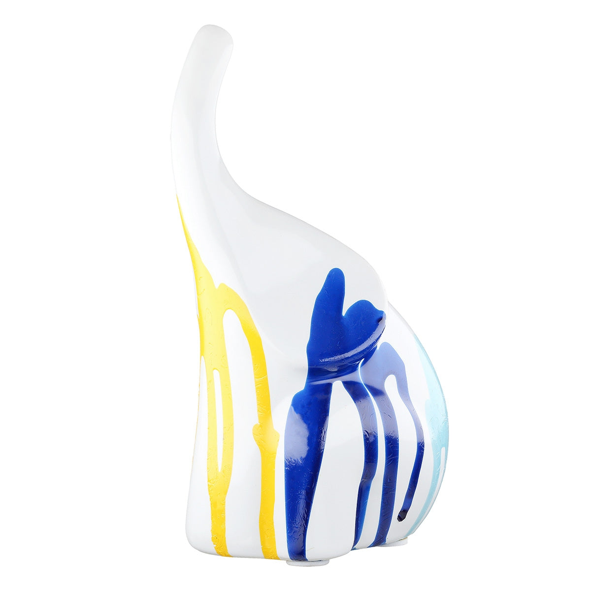 Φιγούρα Elephant "Colori" Κεραμικό Multi- Coloured Λευκό PU 11.5x8x19cm - Hippiehome.gr