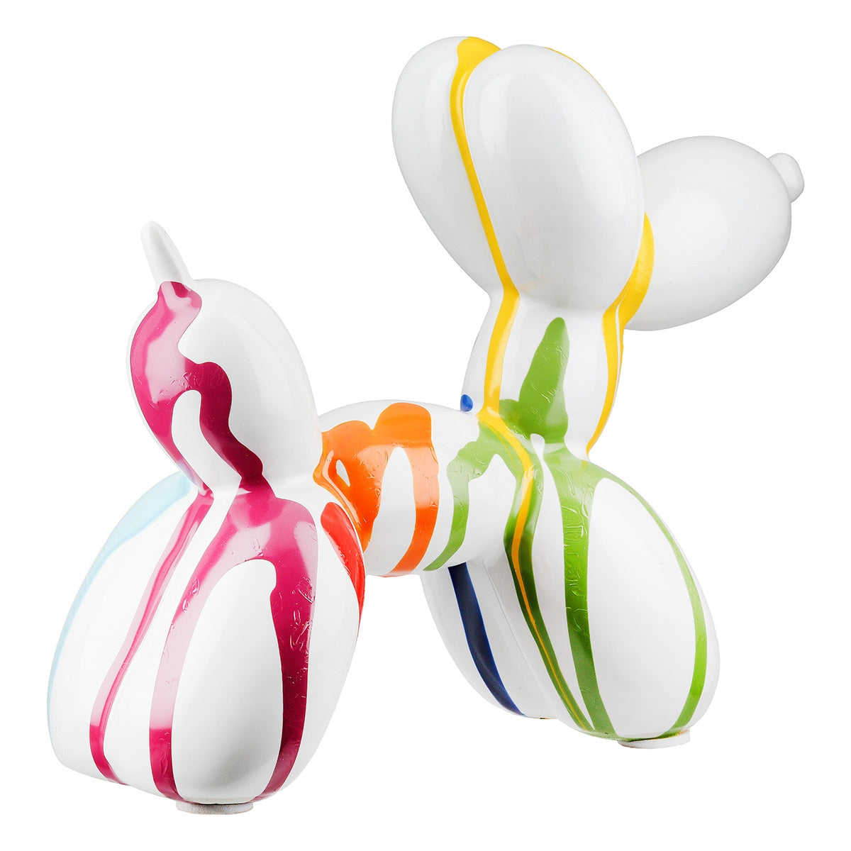 Φιγούρα Dog "Colori" Balloon Dog Κεραμικό Multi-Coloured Λευκό PU 18.5x7.5x15cm - Hippiehome.gr