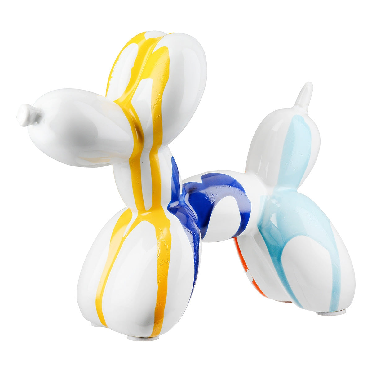 Φιγούρα Dog "Colori" Balloon Dog Κεραμικό Multi-Coloured Λευκό PU 18.5x7.5x15cm - Hippiehome.gr