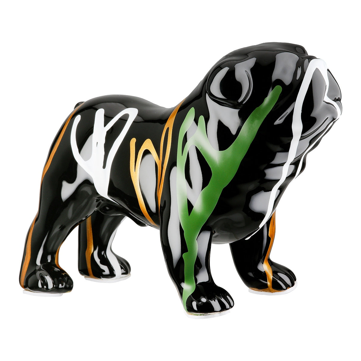 Figure Dog Ceramic Black 22X10X16Cm 22X10X16Cm - Hippiehome.gr