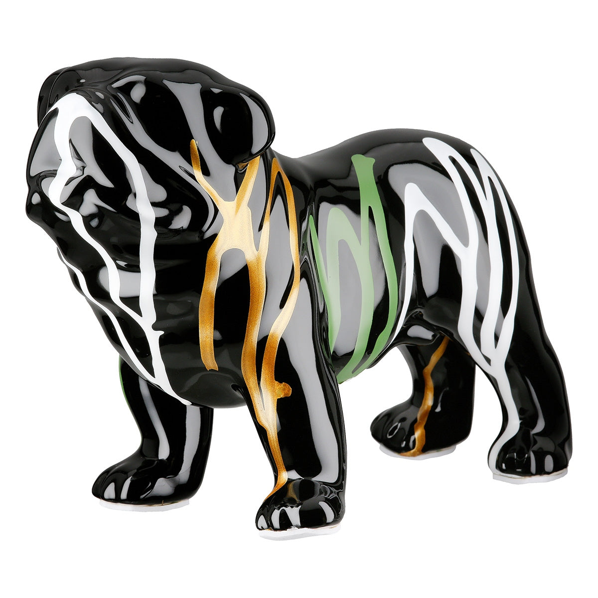 Figure Dog Ceramic Black 22X10X16Cm 22X10X16Cm - Hippiehome.gr