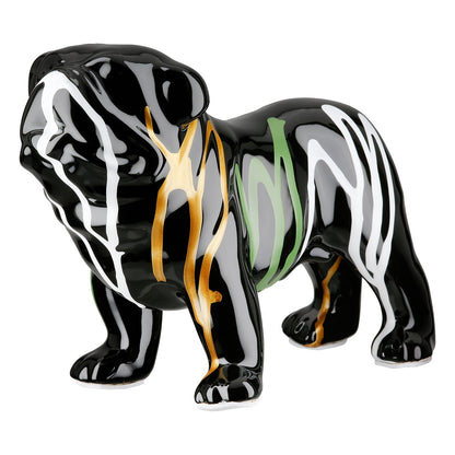 Figure Dog Ceramic Black 22X10X16Cm 22X10X16Cm - Hippiehome.gr