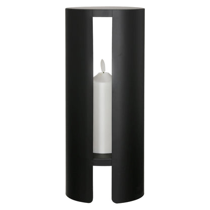 Διακοσμητικό (Led) "Shelter" Μέταλλο Sinthetical Μαύρο PU H. 44 cm D. 15 cm - Hippiehome.gr