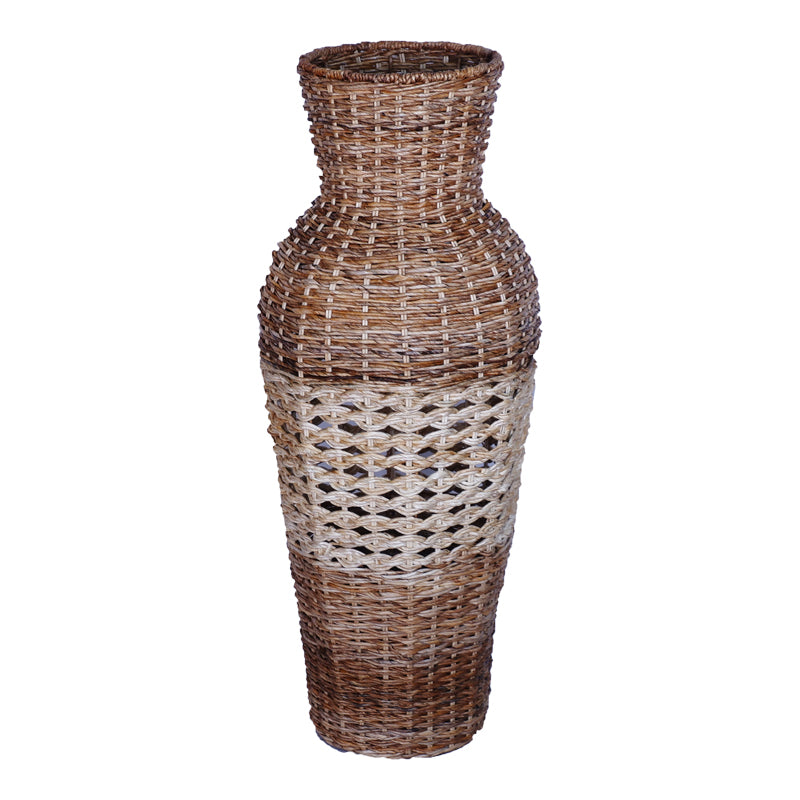 Βάζο Valeni Inart μπανάνα ξύλο σε φυσική απόχρωση 40x40x100εκ - Hippiehome.gr