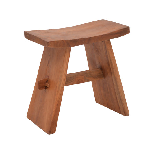 Σκαμπό Shogun pakoworld teak ξύλο σε φυσική απόχρωση 46x28x46εκ - Hippiehome.gr