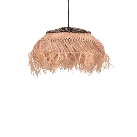 Hengiole Inart sisal ceiling lamp in natural-black color Φ60x40cm