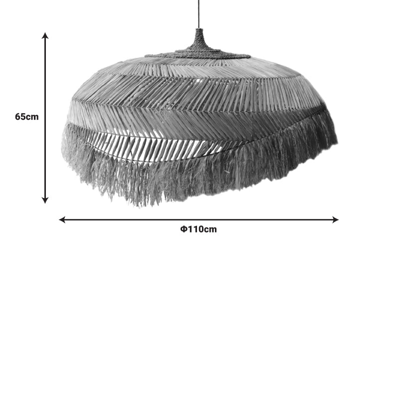 Φωτιστικό οροφής Izert Inart sisal σε φυσικό χρώμα Φ110x65εκ - Hippie Home 