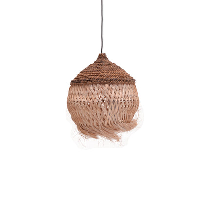 Ceiling lamp Fiorine Inart abaca in natural color Φ35x45cm