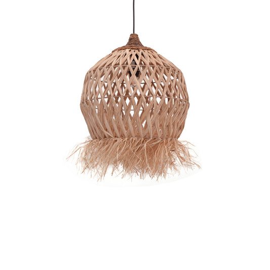 Marjione Inart sisal ceiling lamp in natural color Φ45x55cm