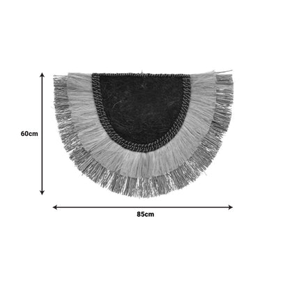 Διακοσμητικό τοίχου Pedrine Inart ψάθα-abaca σε φυσικό χρώμα 85x60x6εκ - Hippie Home 