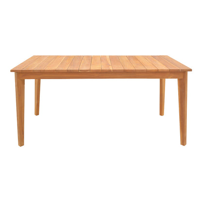Τραπέζι Ory pakoworld teak ξύλο σε φυσική απόχρωση 160x80x75εκ - Hippiehome.gr