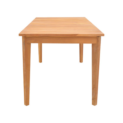 Τραπέζι Ory pakoworld teak ξύλο σε φυσική απόχρωση 160x80x75εκ - Hippiehome.gr