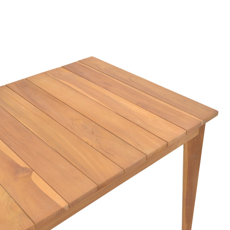Τραπέζι Ory pakoworld teak ξύλο σε φυσική απόχρωση 160x80x75εκ - Hippiehome.gr