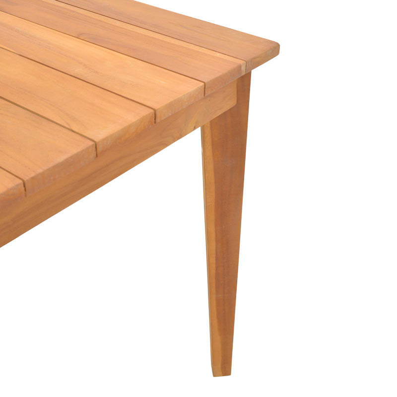 Τραπέζι Ory pakoworld teak ξύλο σε φυσική απόχρωση 160x80x75εκ - Hippiehome.gr