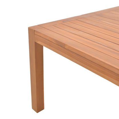 Τραπέζι Vocaly pakoworld teak ξύλο σε φυσική απόχρωση 200x100x75εκ - Hippiehome.gr