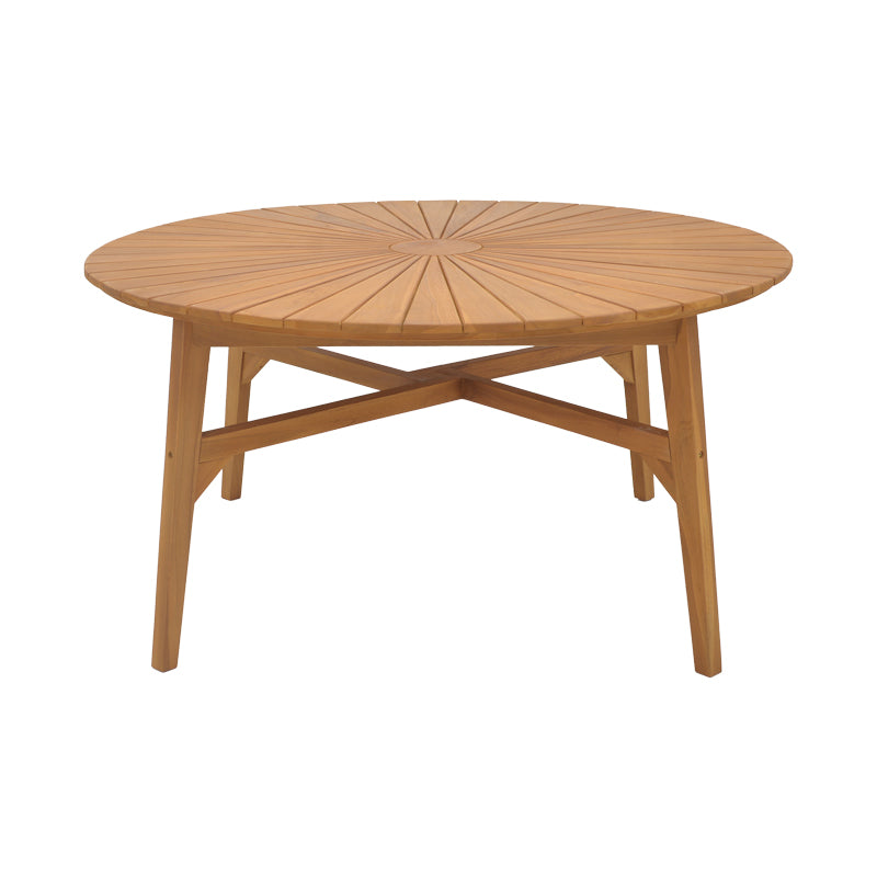 Τραπέζι Colen pakoworld teak ξύλο σε φυσική απόχρωση Φ150x75εκ - Hippiehome.gr