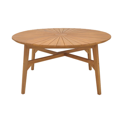 Τραπέζι Colen pakoworld teak ξύλο σε φυσική απόχρωση Φ150x75εκ - Hippiehome.gr