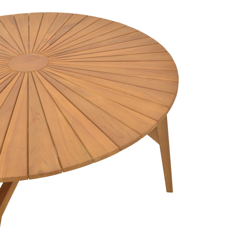 Τραπέζι Colen pakoworld teak ξύλο σε φυσική απόχρωση Φ150x75εκ - Hippiehome.gr