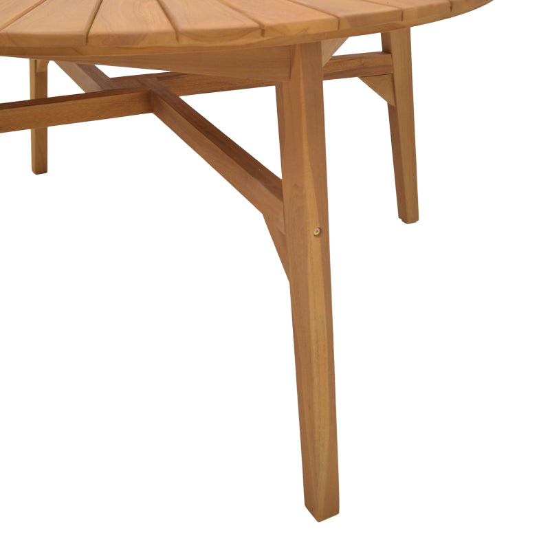 Τραπέζι Colen pakoworld teak ξύλο σε φυσική απόχρωση Φ150x75εκ - Hippiehome.gr