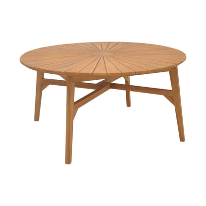 Τραπέζι Colen pakoworld teak ξύλο σε φυσική απόχρωση Φ150x75εκ - Hippiehome.gr