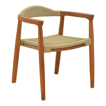 Πολυθρόνα Ganny pakoworld teak ξύλο και pe σχοινί σε φυσική απόχρωση 61x58x71εκ - Hippiehome.gr