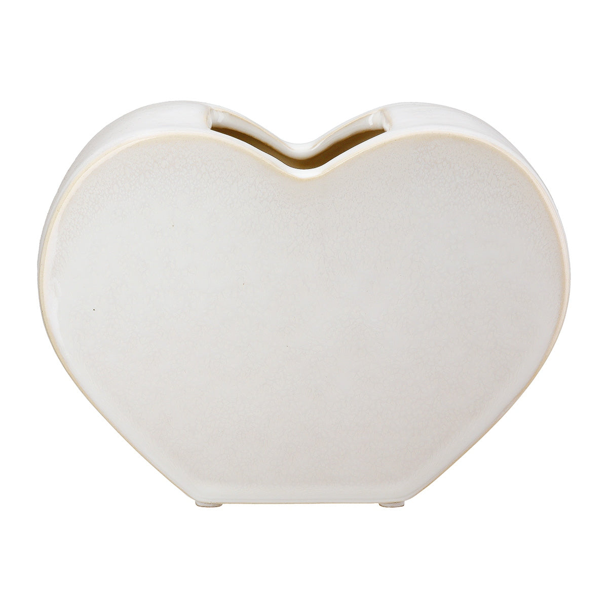 Βάζο "Heart" Κεραμικό Λευκό PU 4 20x8.5x14cm - Hippiehome.gr