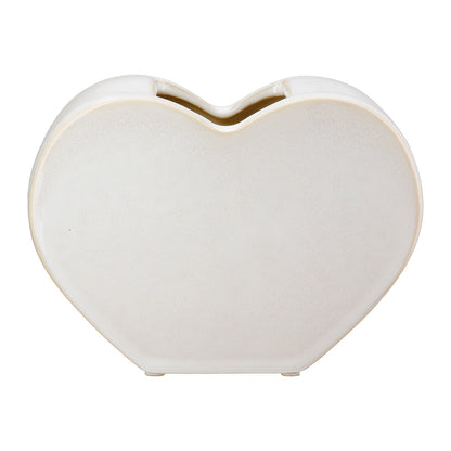 Βάζο "Heart" Κεραμικό Λευκό PU 4 20x8.5x14cm - Hippiehome.gr