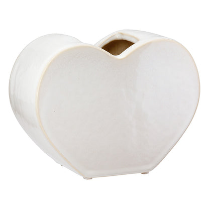 Βάζο "Heart" Κεραμικό Λευκό PU 4 20x8.5x14cm - Hippiehome.gr