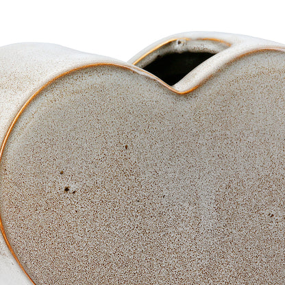 Βάζο "Heart" Κεραμικό Beige PU 4 20x8.5x14cm - Hippiehome.gr