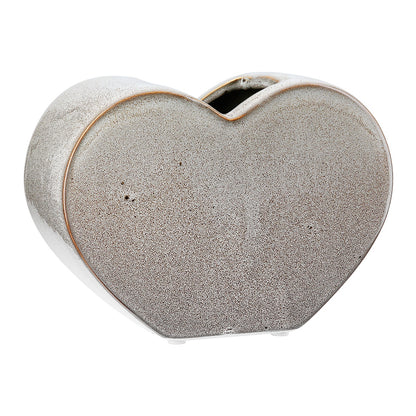 Βάζο "Heart" Κεραμικό Beige PU 4 20x8.5x14cm - Hippiehome.gr