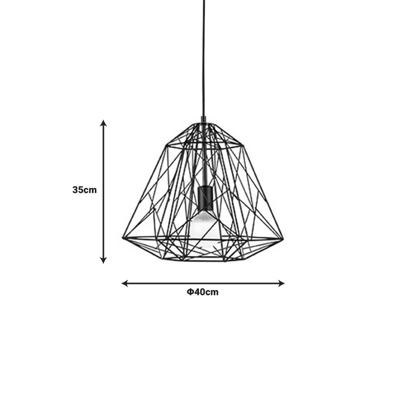 Φωτιστικό οροφής Uamlen pakoworld μαύρο μέταλλο 40x35εκ - Hippie Home 