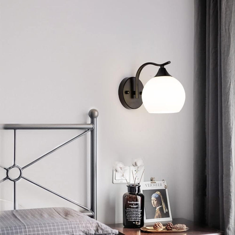 Φωτιστικό τοίχου-απλίκα Belinest pakoworld E27 μέταλλο - γυαλί σε μαύρο-λευκό 20x14x17εκ - Hippiehome.gr