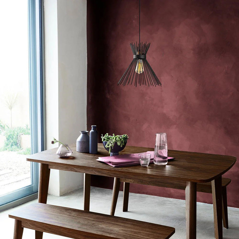 Φωτιστικό οροφής Candle I pakoworld E27 μέταλλο μαύρο Φ25x30εκ - Hippiehome.gr