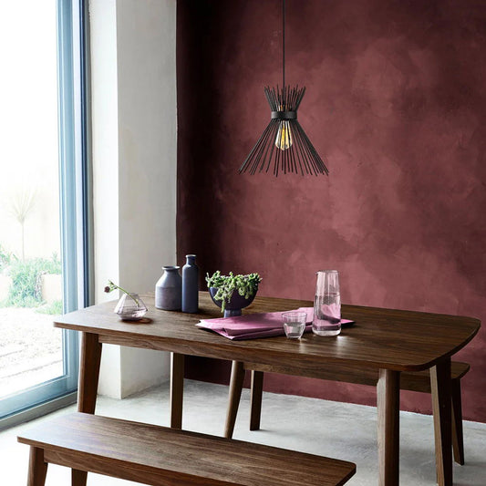 Φωτιστικό οροφής Candle I pakoworld E27 μέταλλο μαύρο Φ25x30εκ - Hippiehome.gr