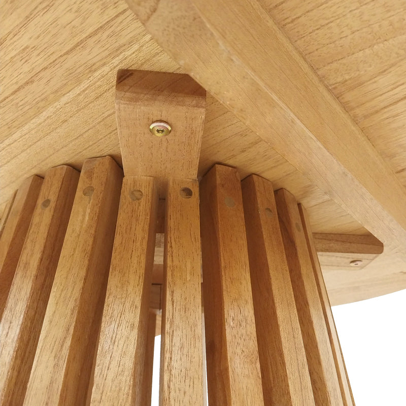 Τραπέζι μπαρ Kenda pakoworld mindi ξύλο σε φυσική απόχρωση Φ60x90εκ - Hippiehome.gr