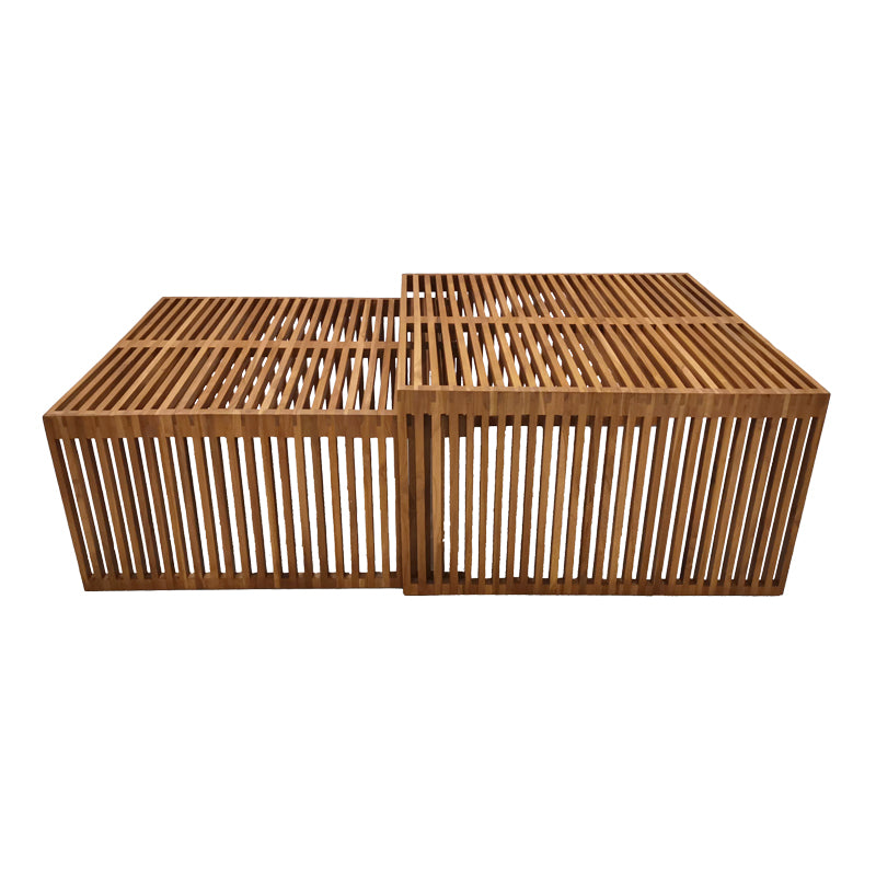 Τραπέζι Tinnie I pakoworld σετ 2τεμ teak ξύλο σε φυσική απόχρωση - Hippiehome.gr