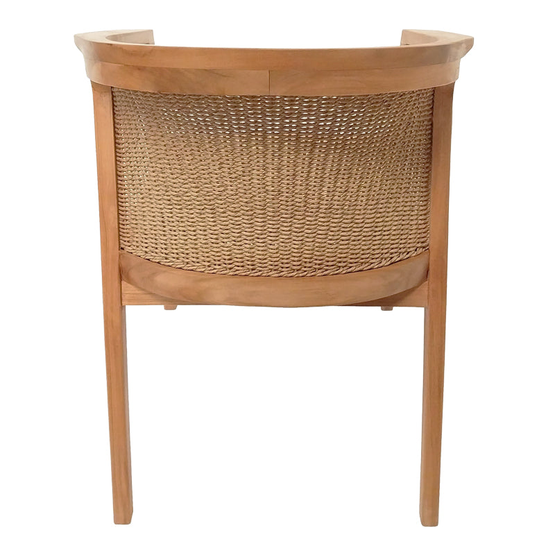 Πολυθρόνα Granny pakoworld teak wood και συνθετικό σχοινί σε φυσική απόχρωση 60x60x82εκ - Hippiehome.gr