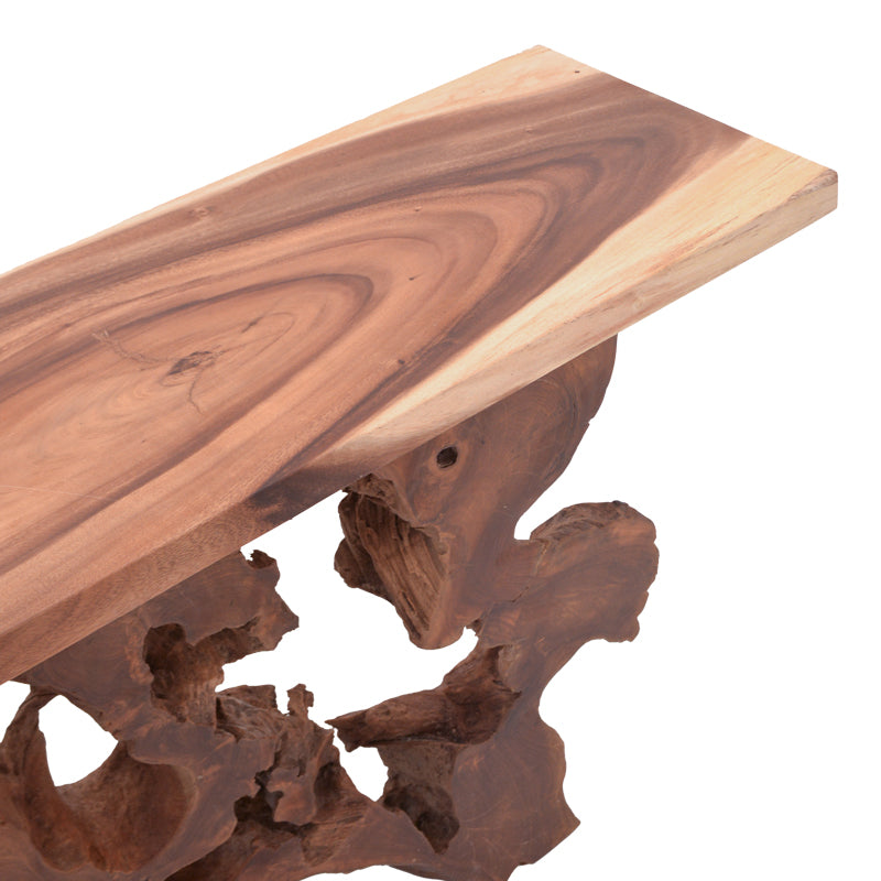 Κονσόλα Jako Inart teak ξύλο σε φυσική απόχρωση 120x40x80εκ - Hippiehome.gr