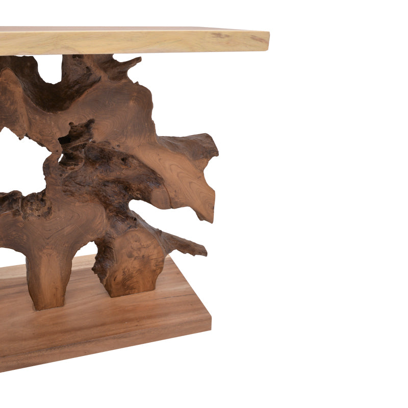 Κονσόλα Nasiol Inart teak ξύλο σε φυσική απόχρωση 120x40x75εκ - Hippiehome.gr