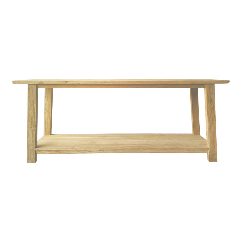 Κονσόλα Decoza pakoworld teak ξύλο σε φυσική απόχρωση 200x40x80εκ - Hippiehome.gr