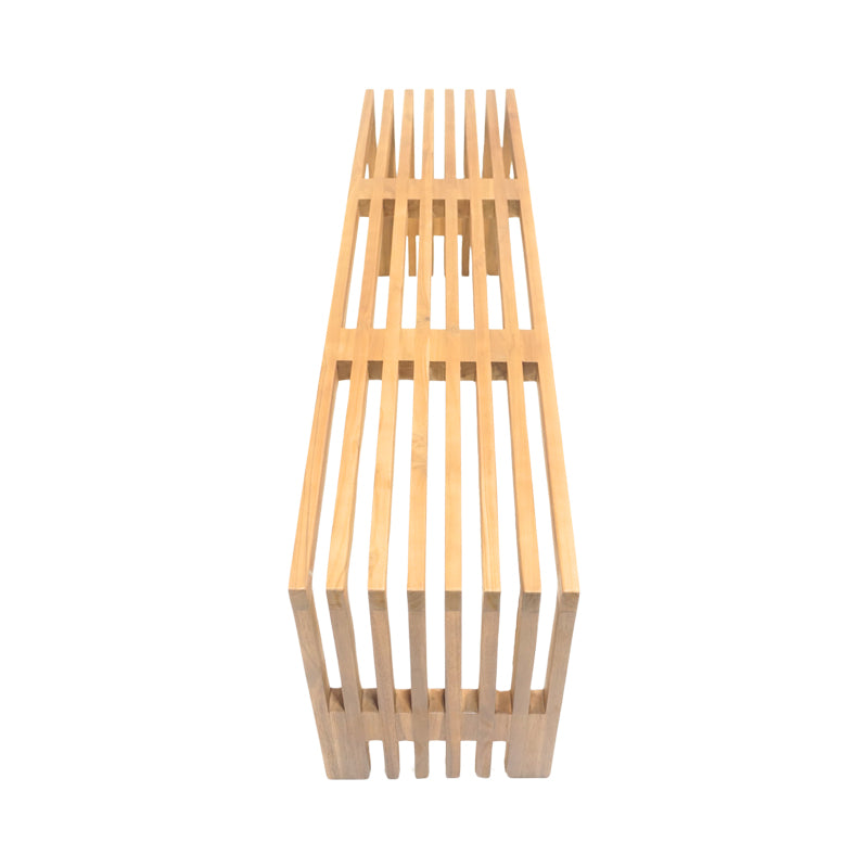 Παγκάκι Zen pakoworld teak ξύλο σε φυσική απόχρωση 140x35x48εκ - Hippiehome.gr