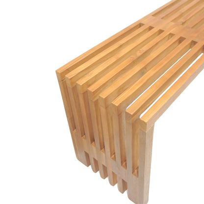 Παγκάκι Zen pakoworld teak ξύλο σε φυσική απόχρωση 140x35x48εκ - Hippiehome.gr