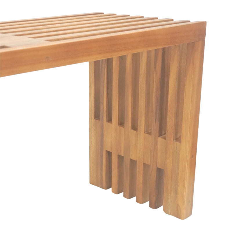 Παγκάκι Zen pakoworld teak ξύλο σε φυσική απόχρωση 140x35x48εκ - Hippiehome.gr