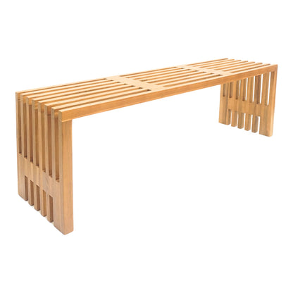 Παγκάκι Zen pakoworld teak ξύλο σε φυσική απόχρωση 140x35x48εκ - Hippiehome.gr