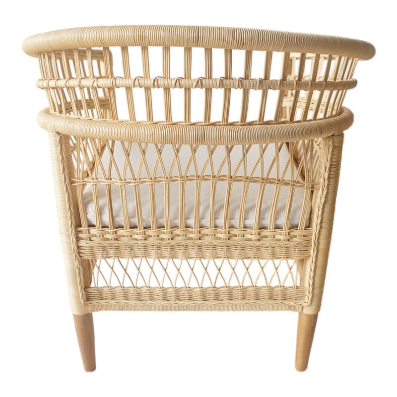 Πολυθρόνα Necorian paakoworld teak ξύλο με pe rattan σε φυσική απόχρωση και λευκό μαξιλάρι 80x70x87εκ - Hippiehome.gr