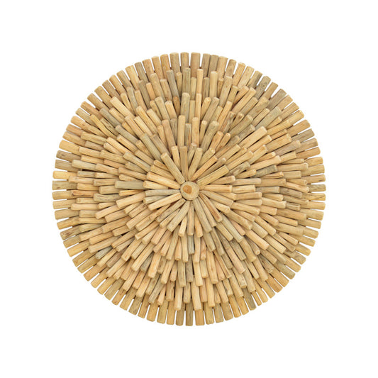 Διακοσμητικό τοίχου Decofy Inart drift ξύλο σε φυσική απόχρωση Φ60x5εκ - Hippiehome.gr