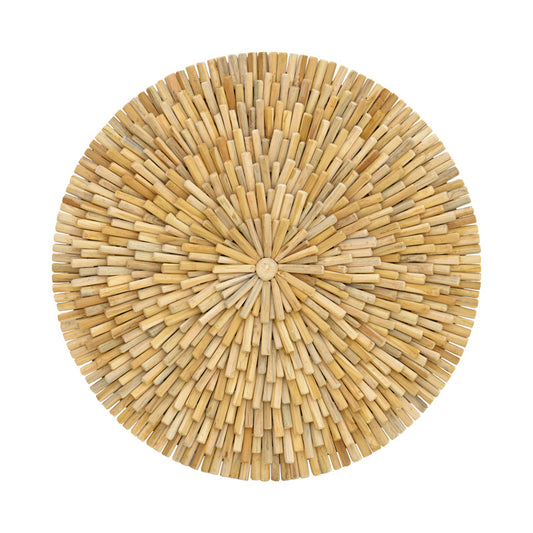 Διακοσμητικό τοίχου Decofy Inart drift ξύλο σε φυσική απόχρωση Φ80x5εκ - Hippiehome.gr